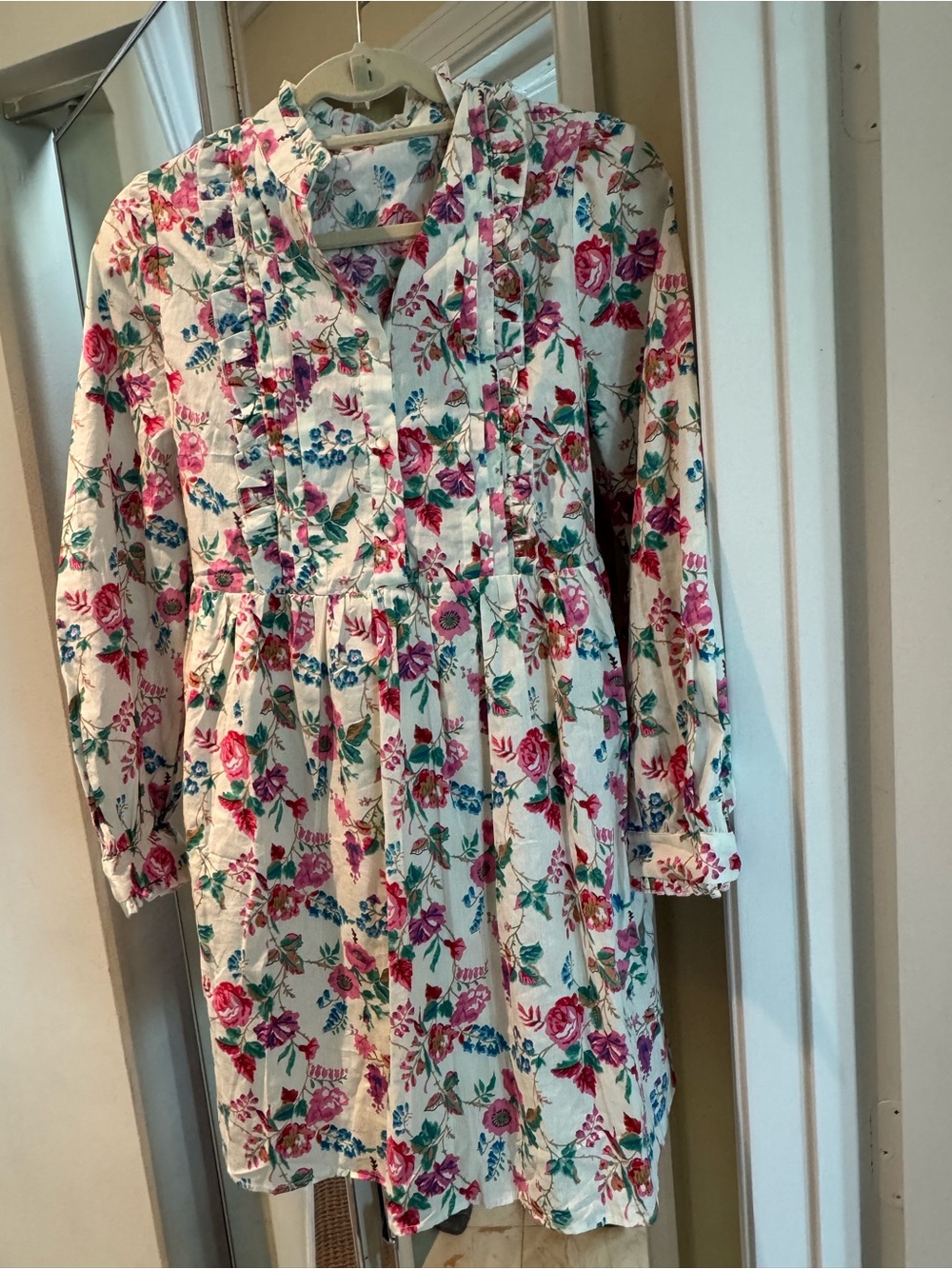 Floral Long Sleeve Tunic Dress